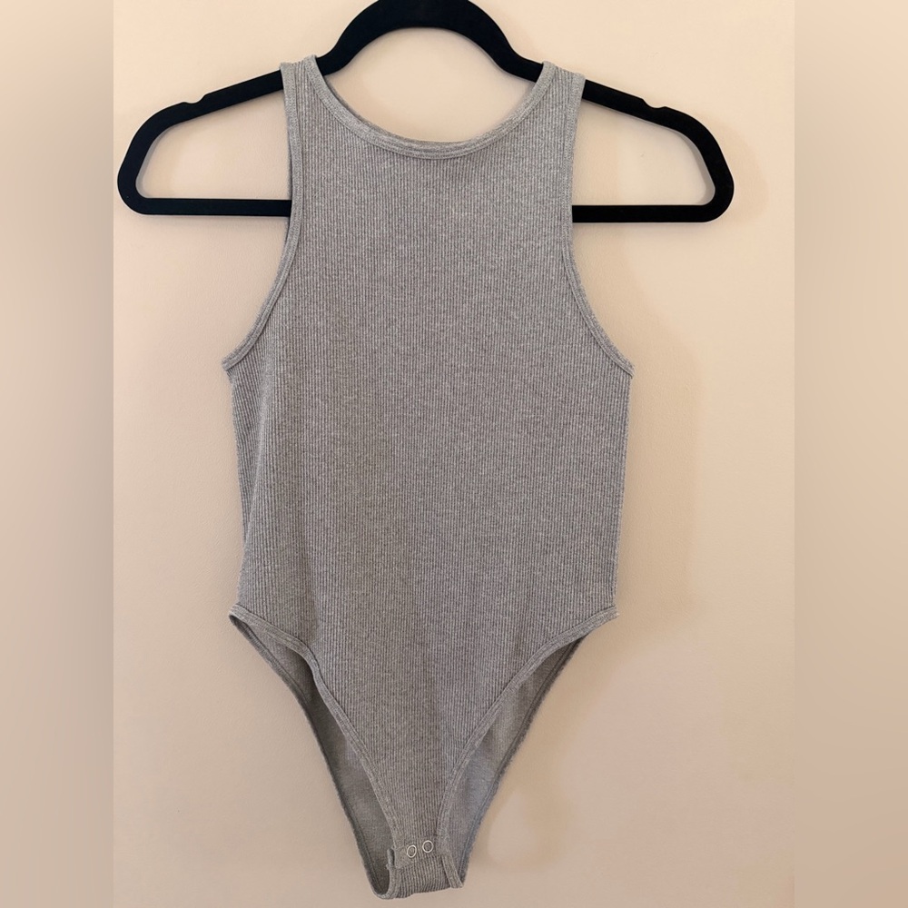 Gray One Piece Bodysuit